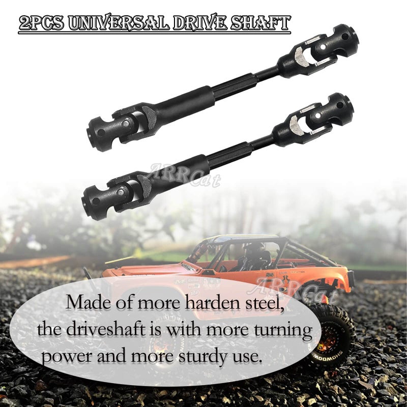 ARRCat 2pcs RC Drive Shaft 68-84mm for 1/10 SCX10,SCX10-II RTR,(68-84mm) - Image 4